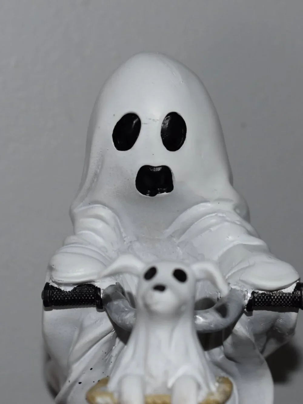 Whimsical Sheet Ghost Riding Bike Dog Fall Halloween Decor